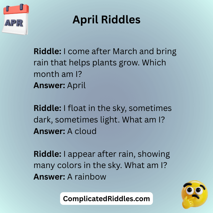 April Riddles For Adults