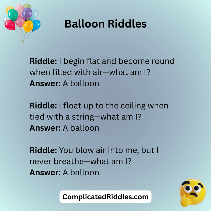 Balloon Riddles With Answers
