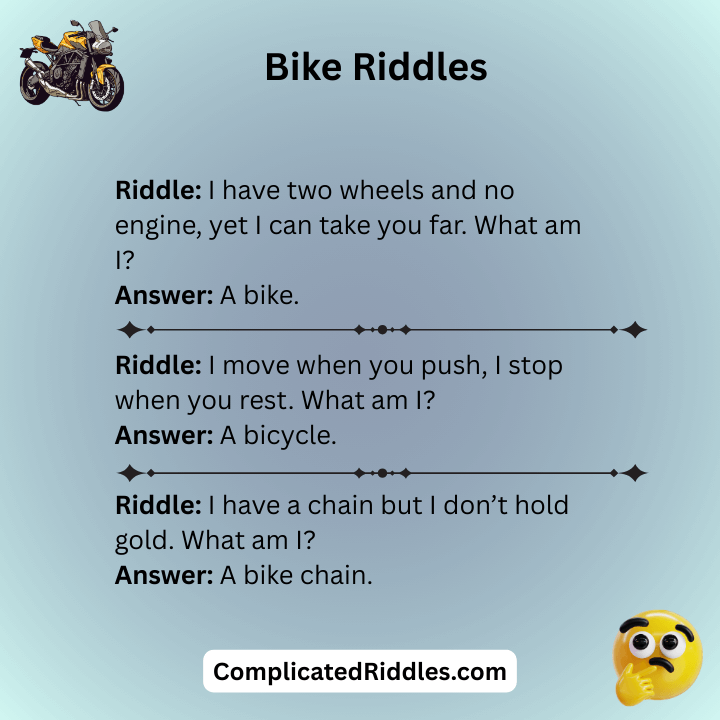 Bike Riddles For Adults
