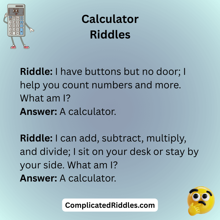 Calculator Riddles For Kids
