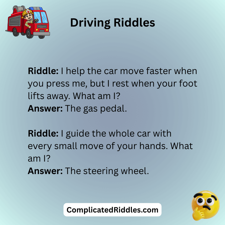 Car Driving Riddles