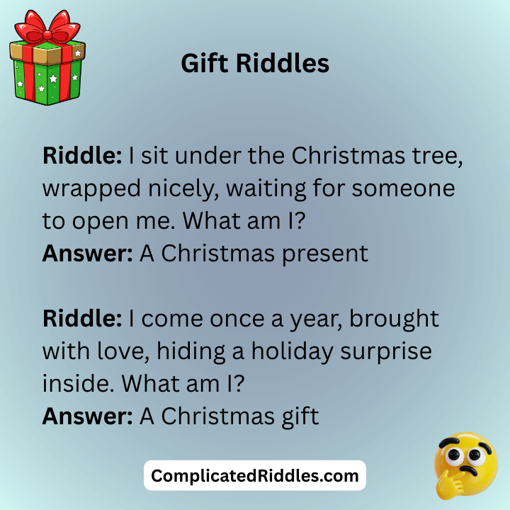 Christmas Gift Riddles