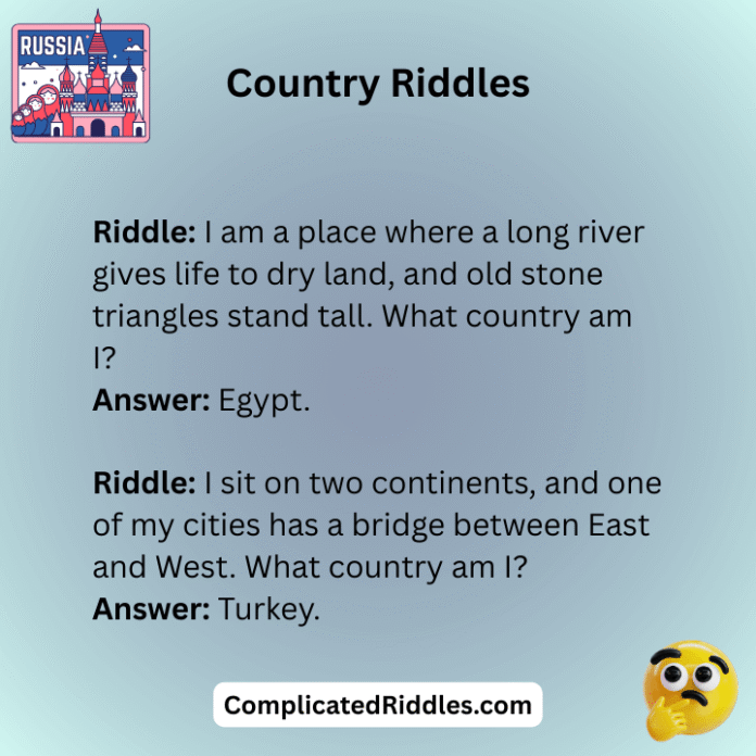 Country Riddles: What Place Has Borders You Can’t See but Everyone ...