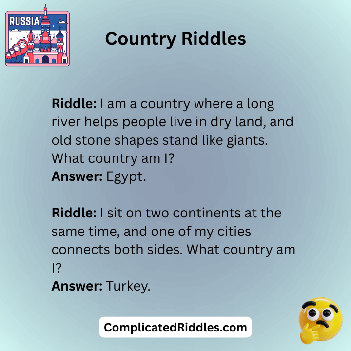 Country Riddles Quiz