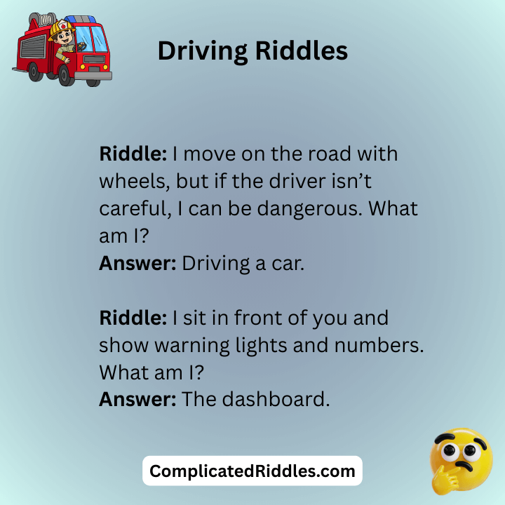 Driving Riddles For Adults