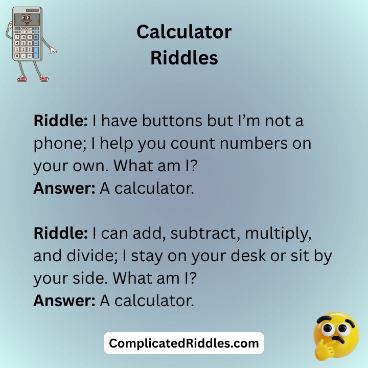 Easy Calculator Riddles