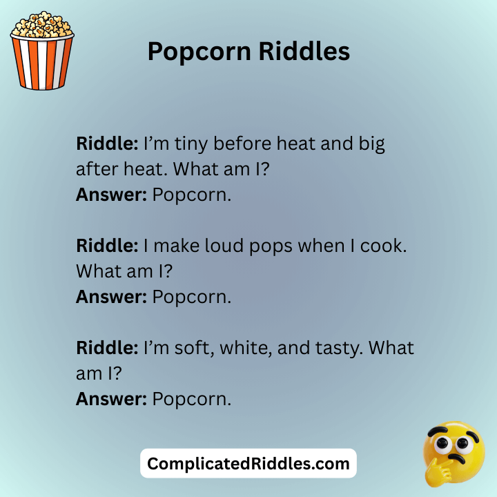 Easy Popcorn Riddles