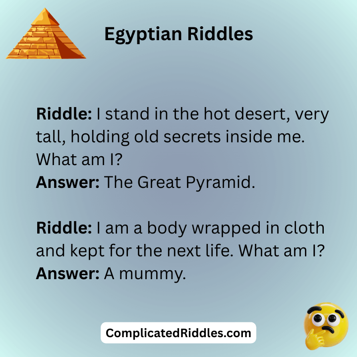 Egyptian Riddles For Adults