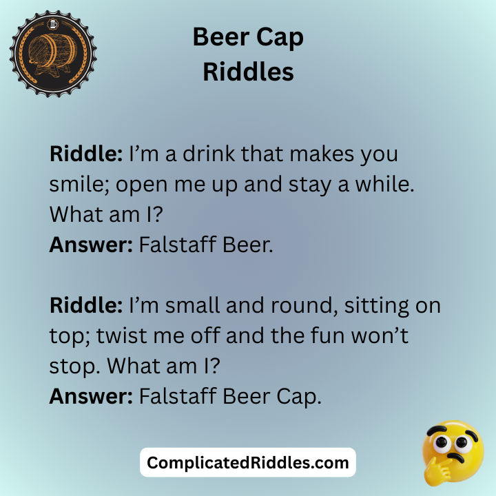 Falstaff Beer Cap Riddles