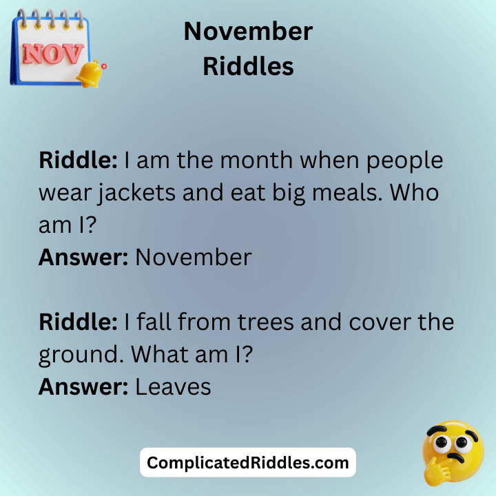 Fun November Riddles
