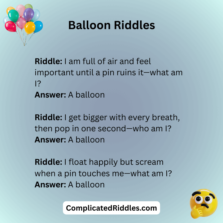 Funny Balloon Riddles