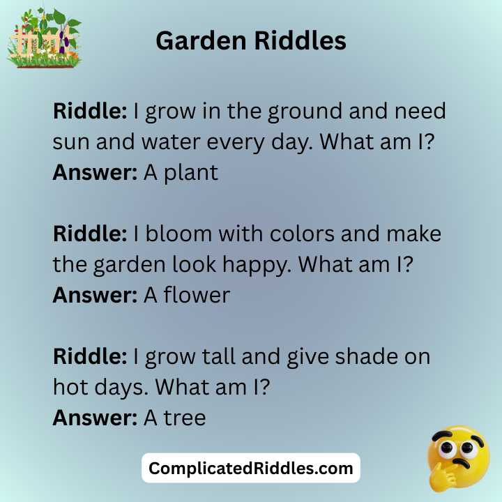 Garden Riddles With Answers