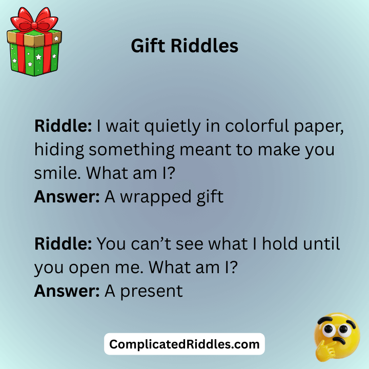 Gift Riddles With Answers