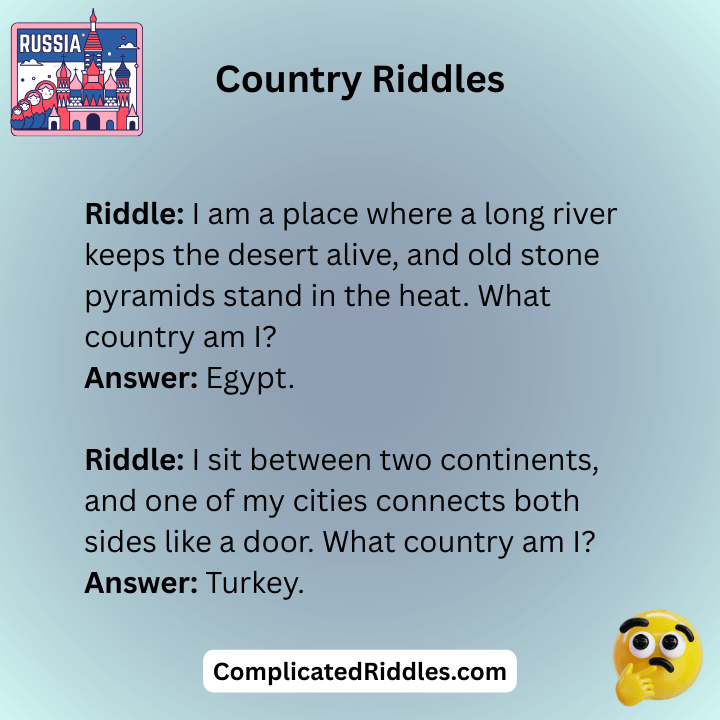 Guess The Country Riddles