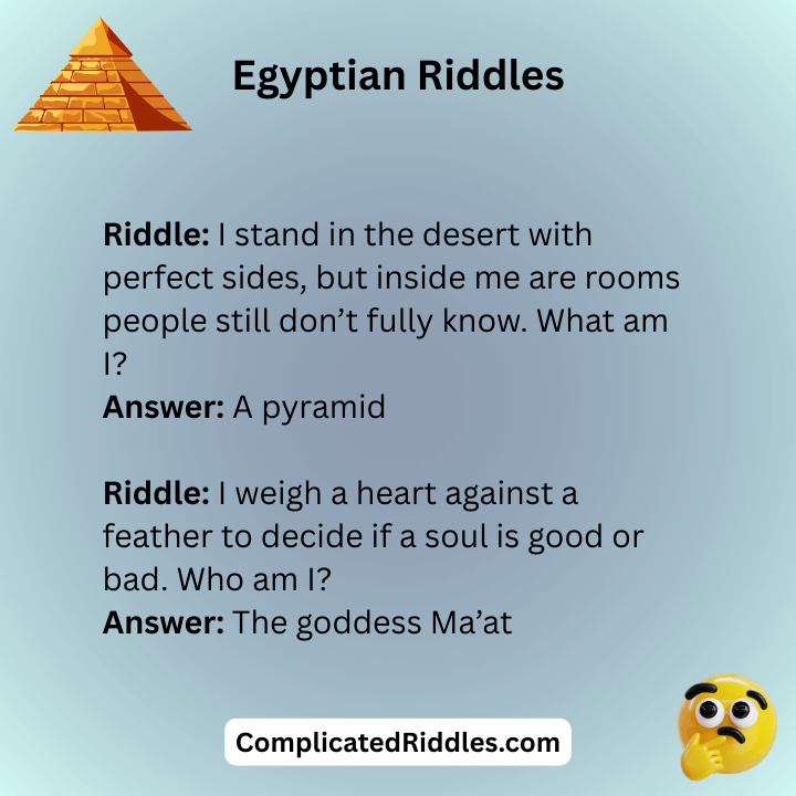 Hard Egyptian Riddles