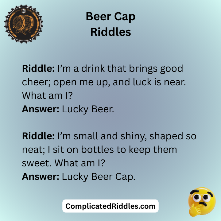 Lucky Beer Cap Riddles