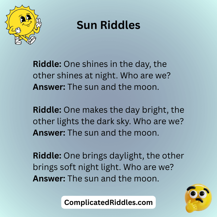 Moon And Sun Riddles