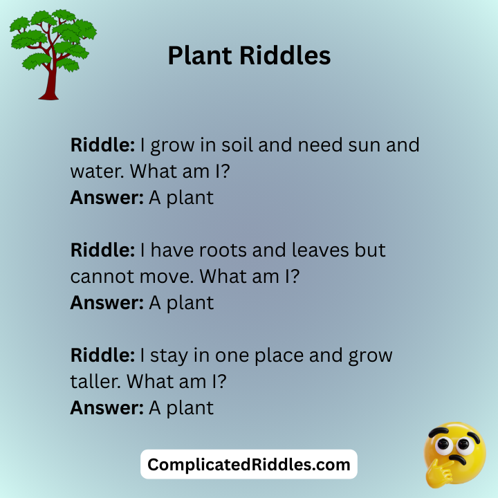 Plant Riddles With Answers
