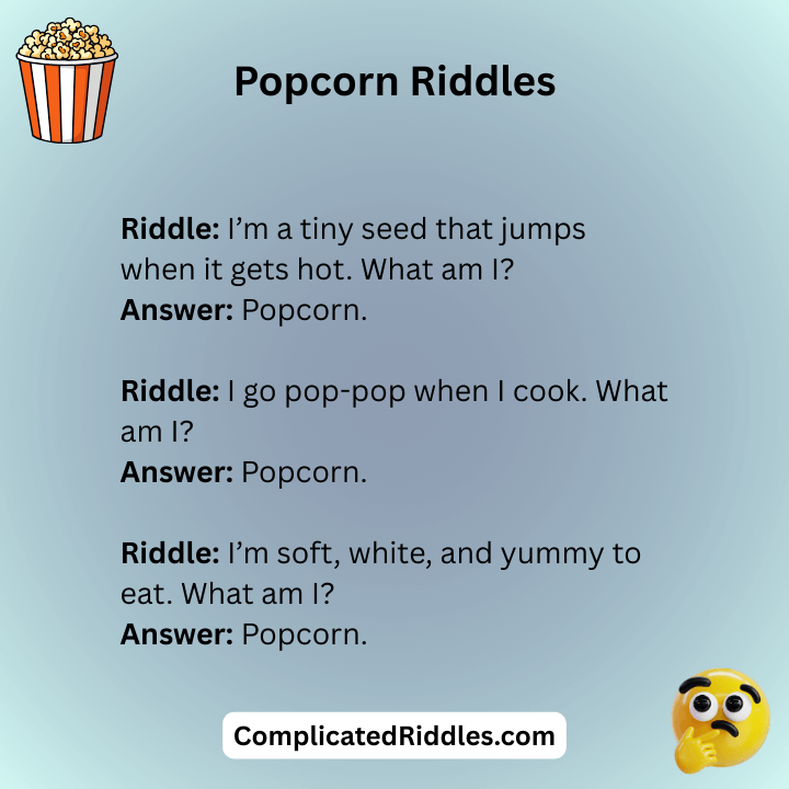 Popcorn Riddles For Kids