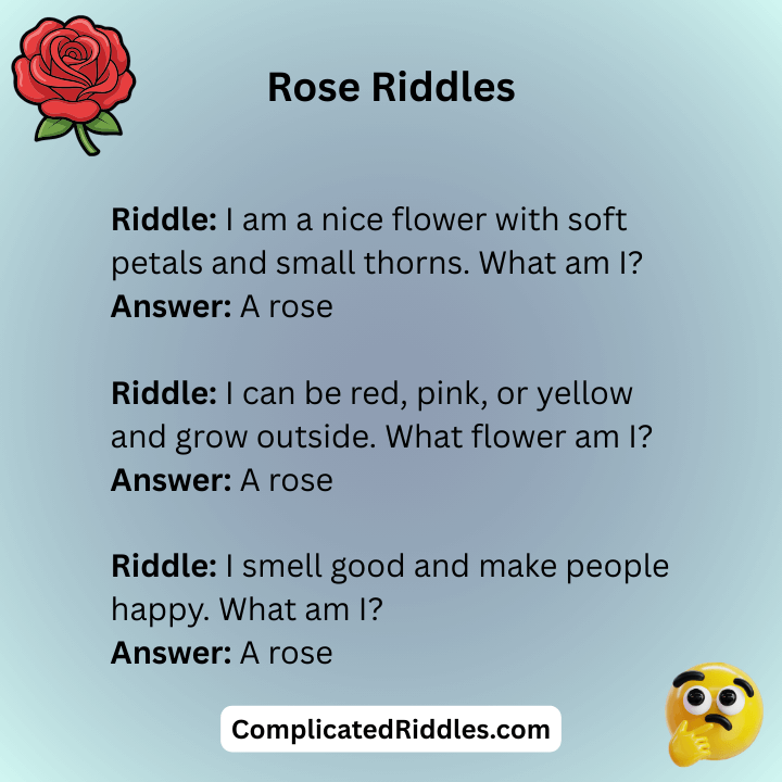 Rose Riddles For Kids
