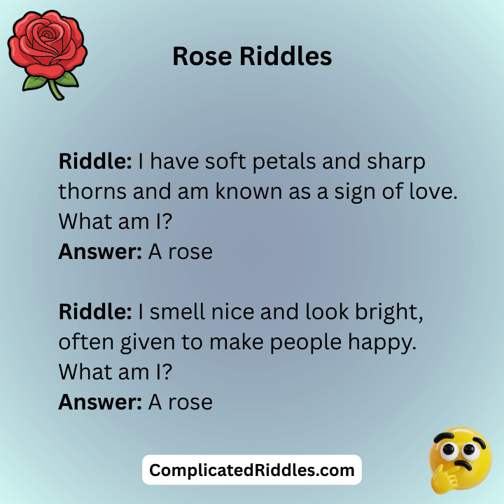 Rose Riddles With Answers