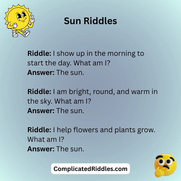 Sun Riddles For Kids