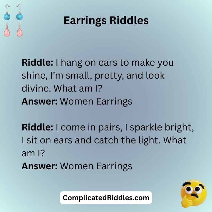 Women Earrings Riddles