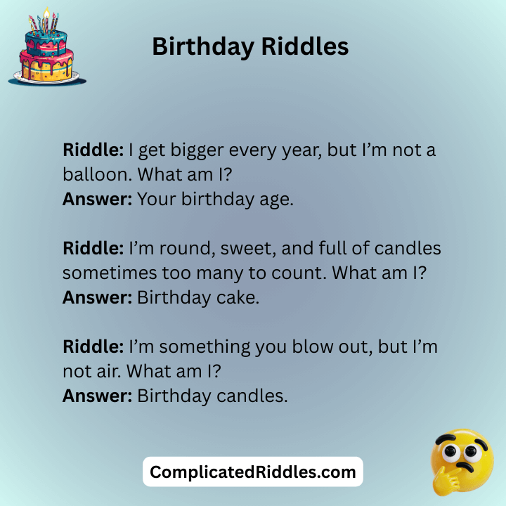 Birthday Riddles Funny