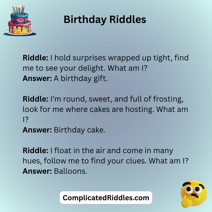 Birthday Riddles Scavenger Hunt