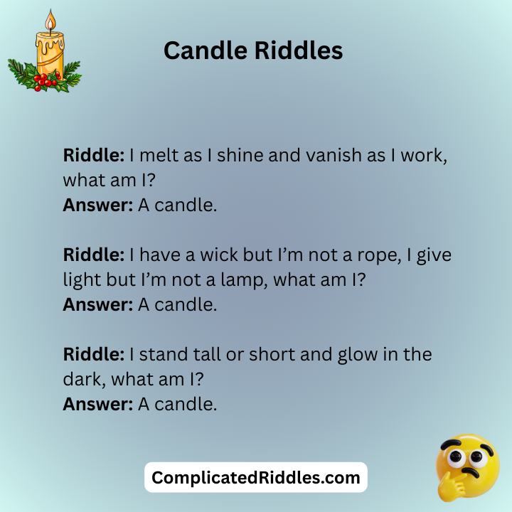 Candle Riddle What Am I