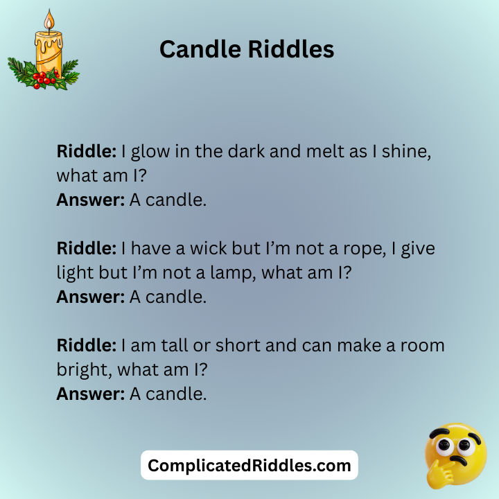 Candle Riddles For Kids