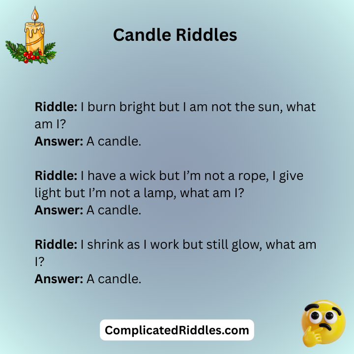Candle Riddles With Answers