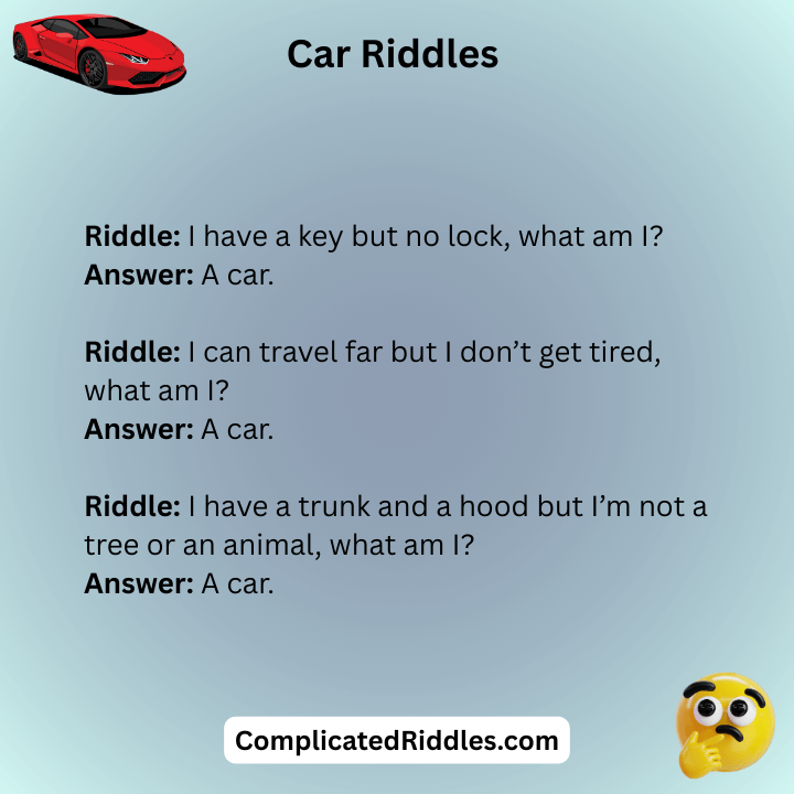 Car Riddles For Adults