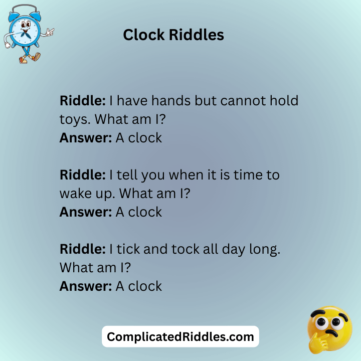 Clock Riddles For Kids