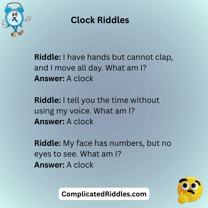 Clock Riddles With Answers