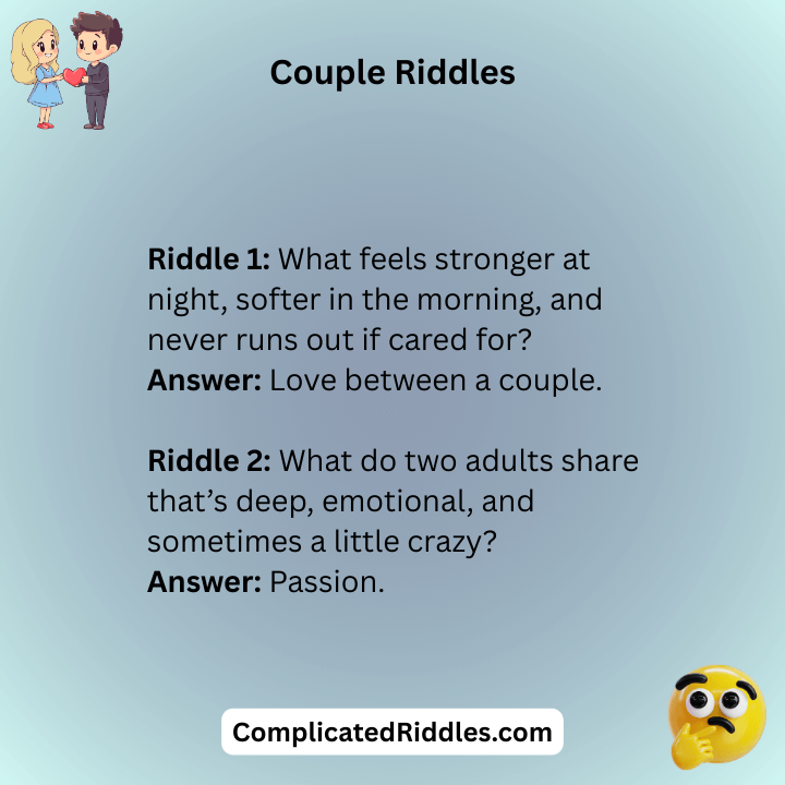 Couple Riddles For Adults