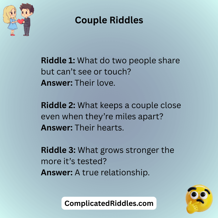 Couple Riddles With Answers
