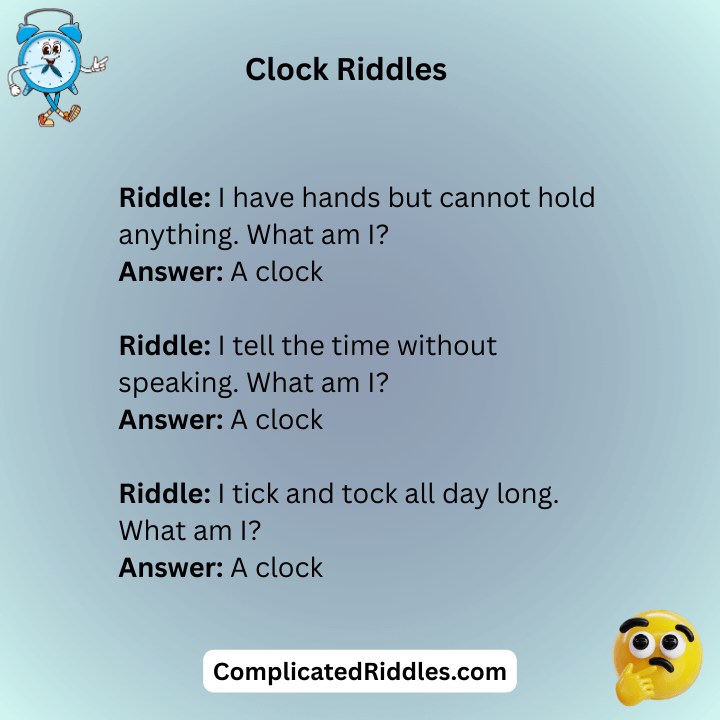 Easy Clock Riddles With Answers
