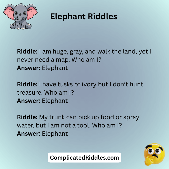 Elephant Riddles For Adults