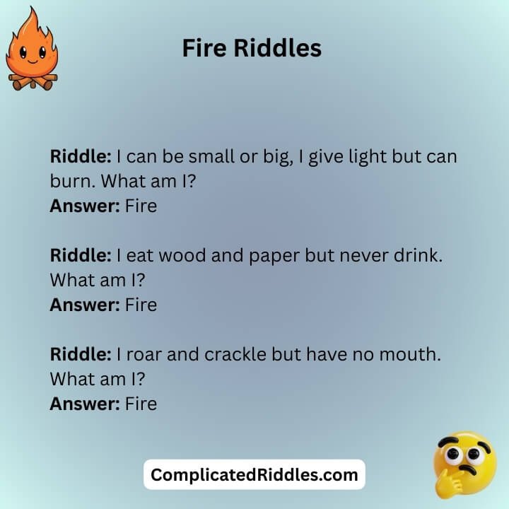 Fire Riddles With Answers