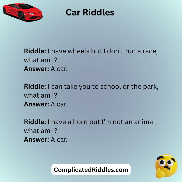 Fun Car Riddles