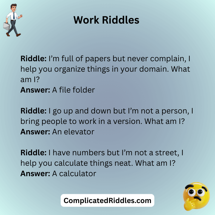 Fun Riddles For Work
