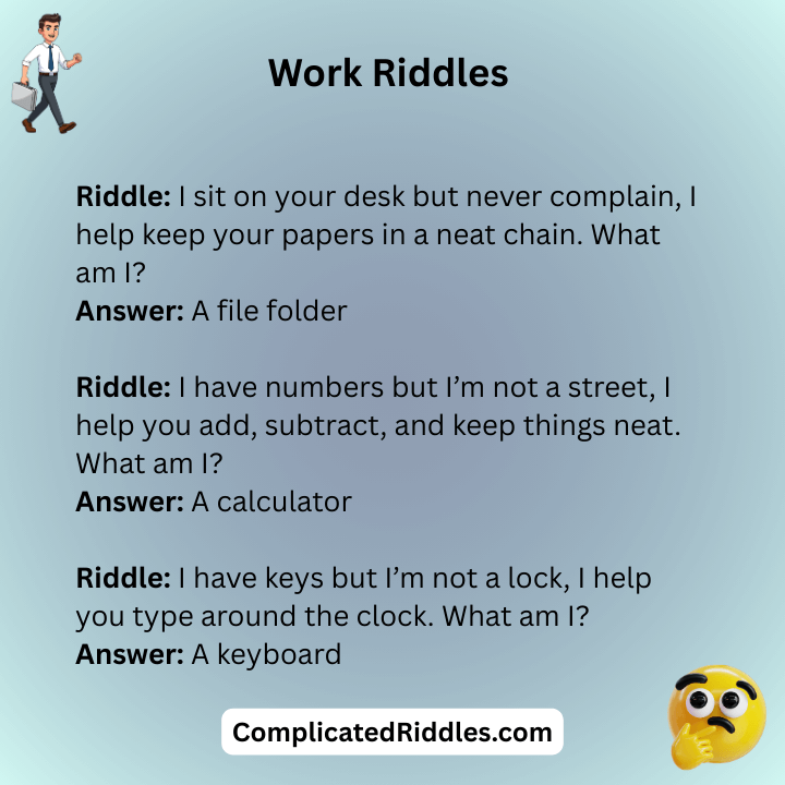 Fun Work Riddles