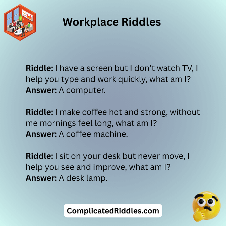 Fun Workplace Riddles