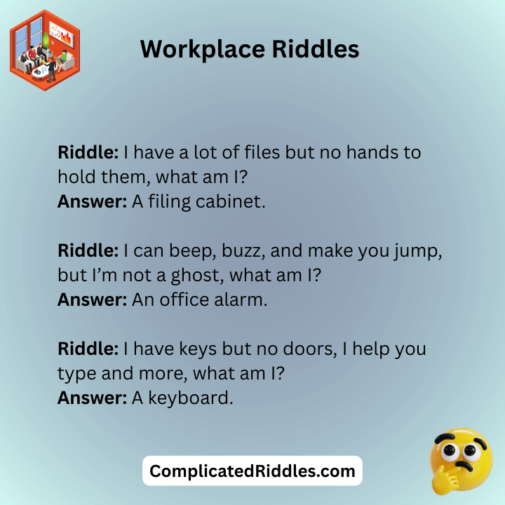 Funny Riddles For Workplace
