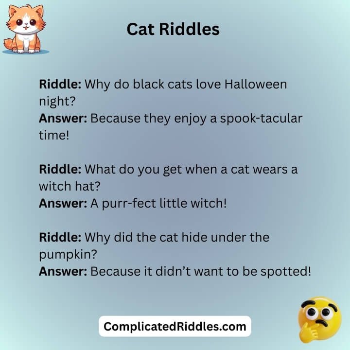 Halloween Cat Riddles