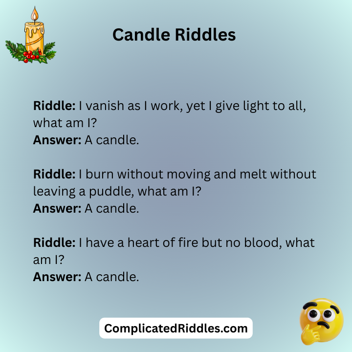 Hard Candle Riddles