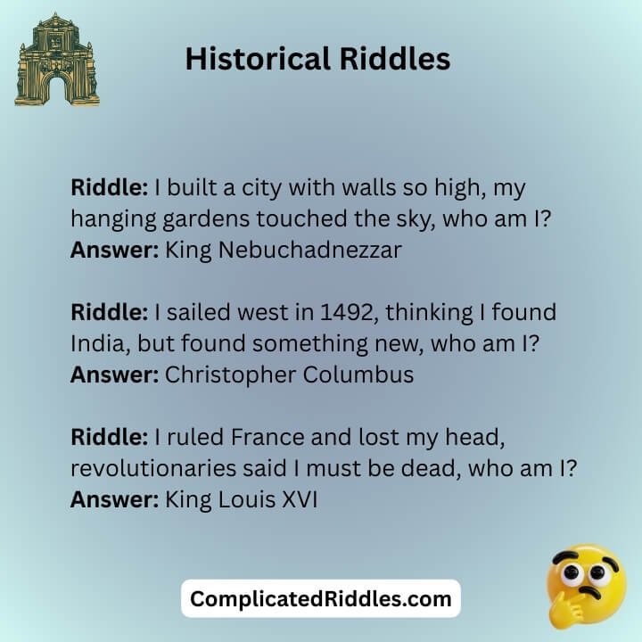 Historical Riddles With Answers
