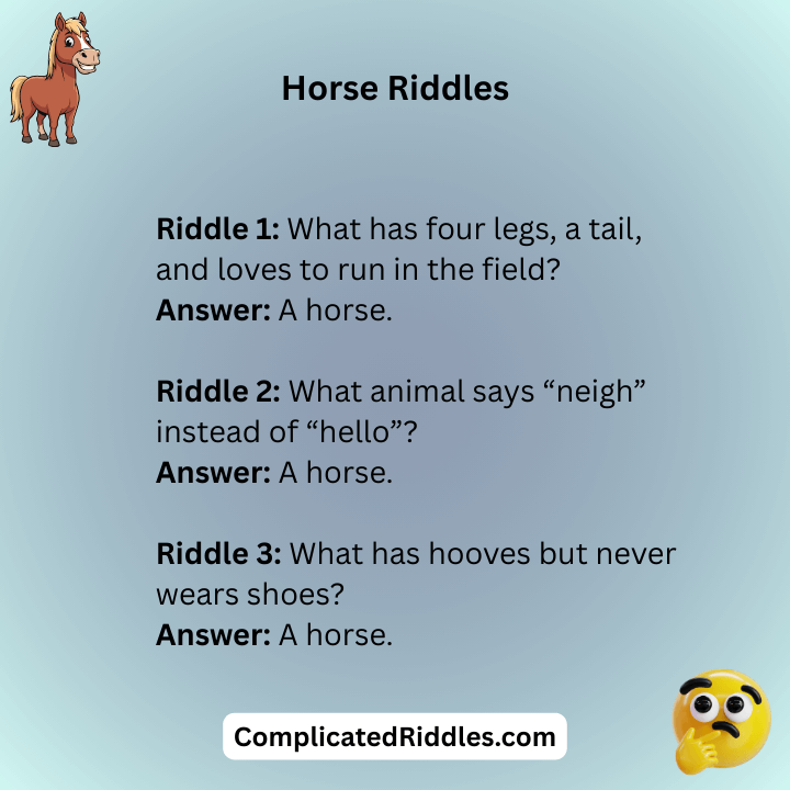 Horse Riddles For Kids