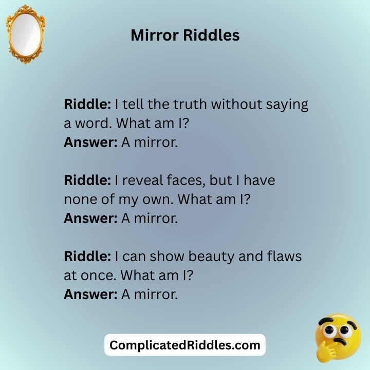 Mirror Riddles For Adults